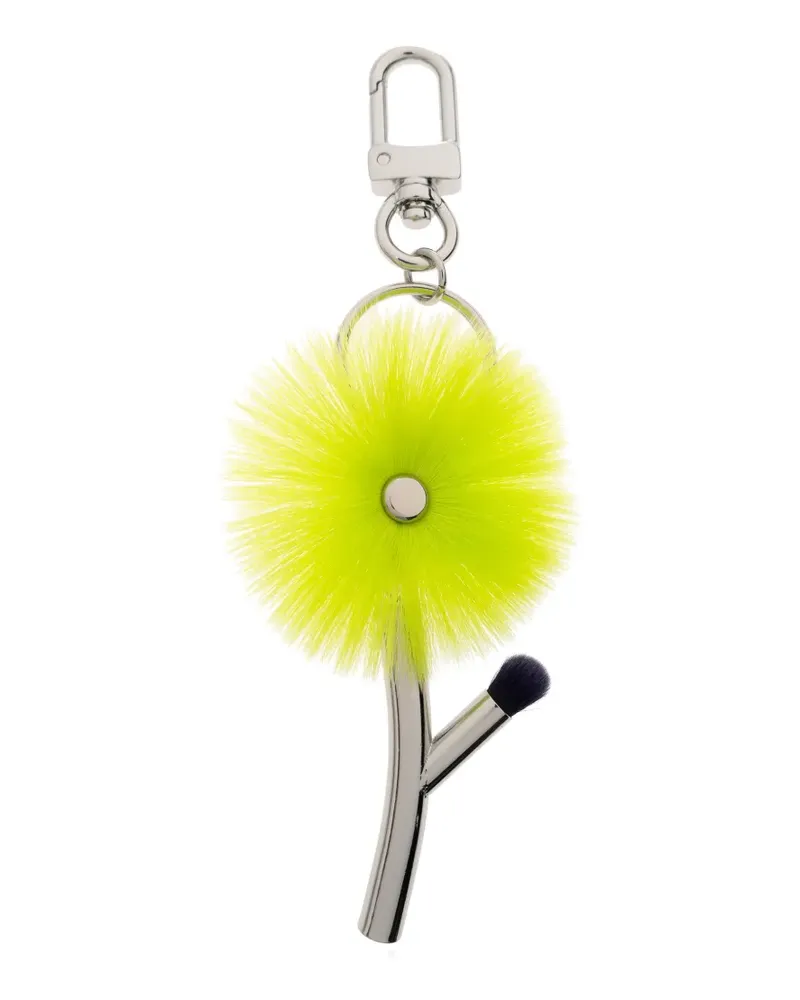 Issey Miyake flower-charm keyring - Silber Silber