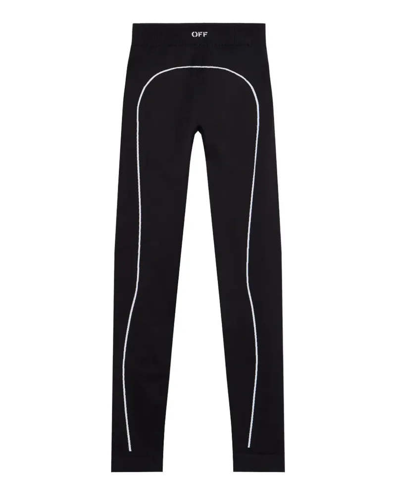 OFF-WHITE Nahtlose Off Stamp Leggings - Schwarz Schwarz