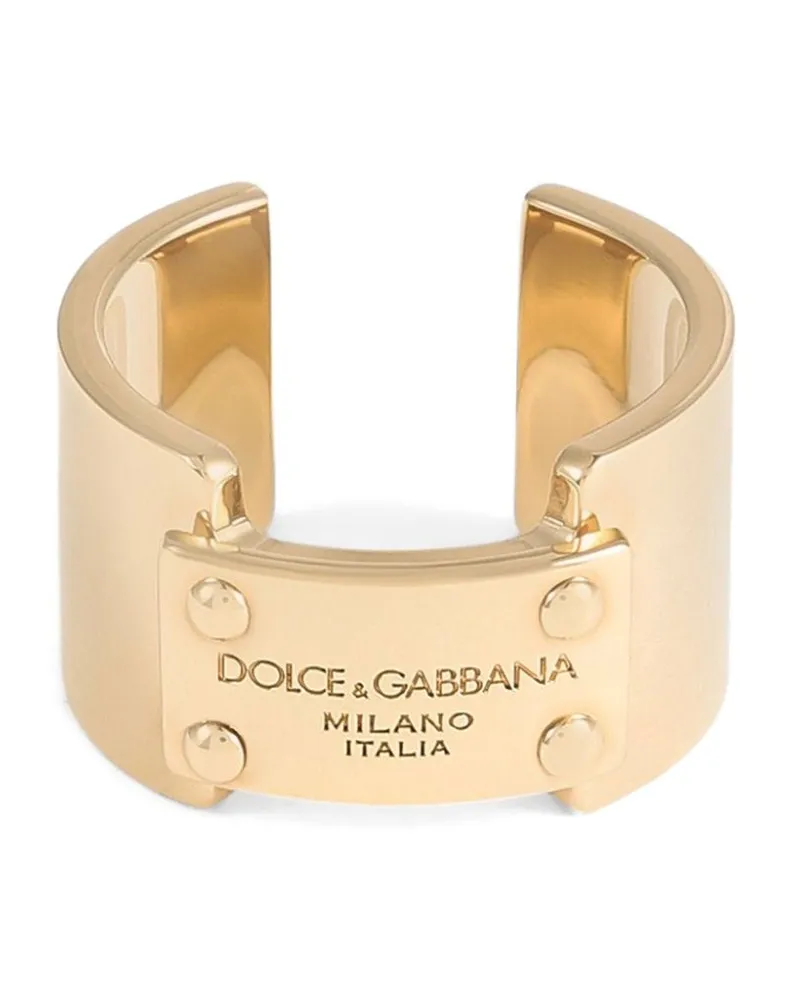 Dolce & Gabbana Ring mit Logo-Detail - Gold Gold