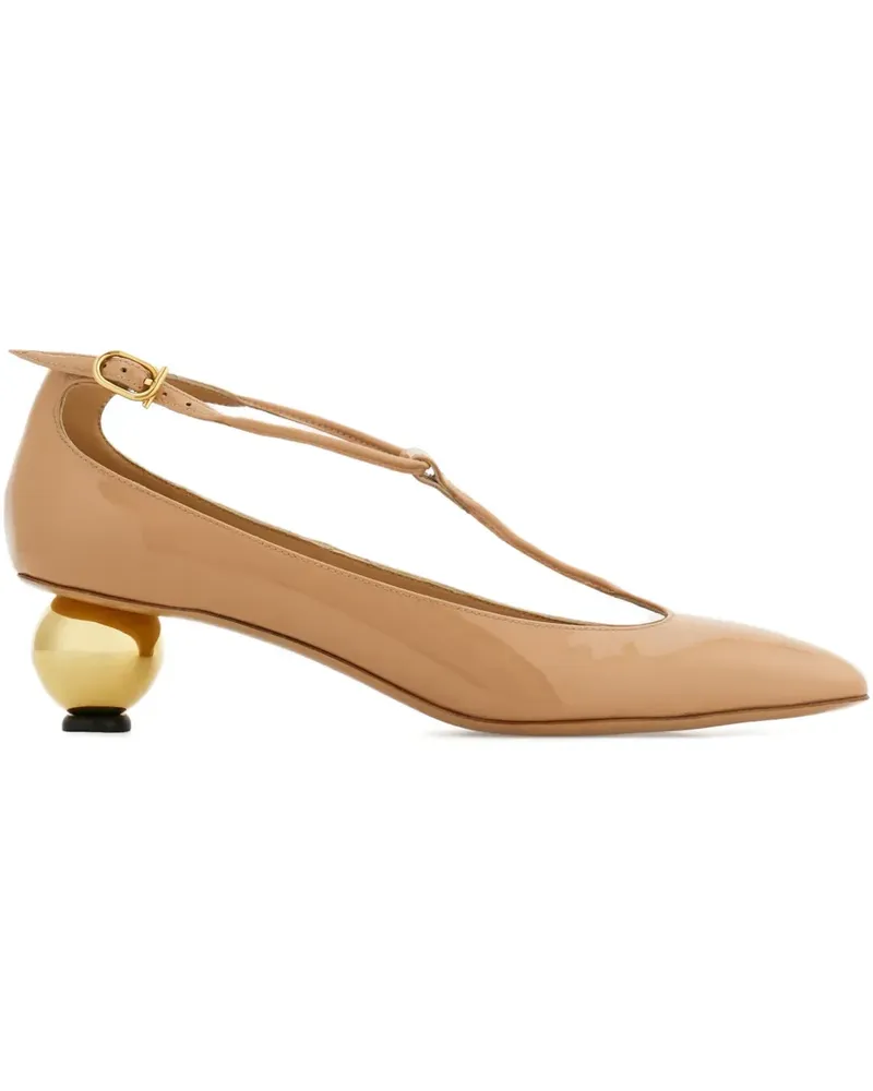 Ferragamo Pumps mit Kugelabsatz 40mm - Nude Nude