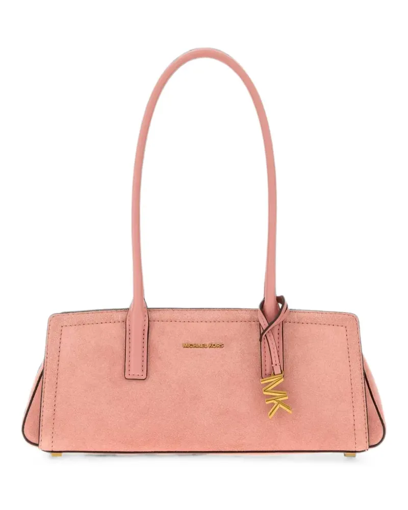 Michael Kors logo-plaque leather shoulder bag - Rosa Rosa