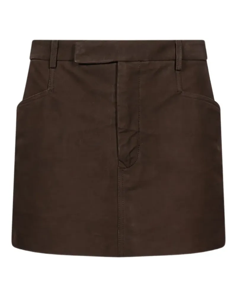 Rick Owens Firbanks Minirock mit Gürtelschlaufen - Braun Braun