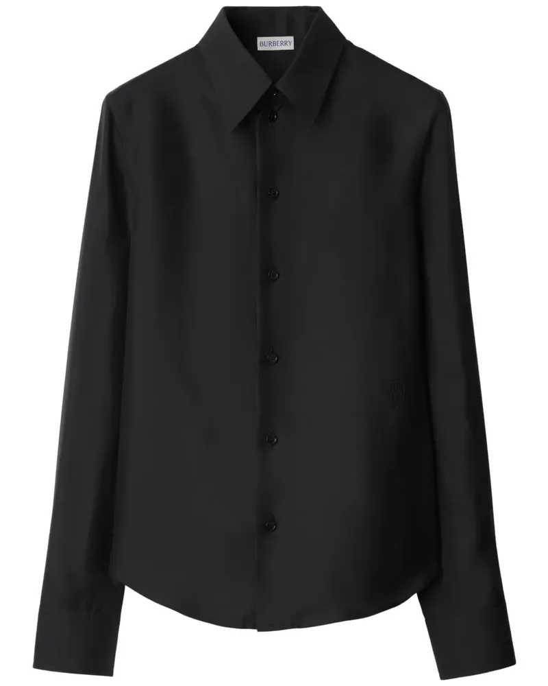 Burberry Hemd aus Seide - Schwarz Schwarz