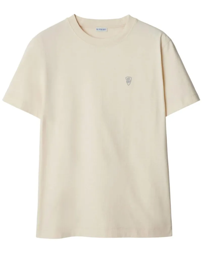 Burberry T-Shirt mit Logo-Stickerei - Nude Nude