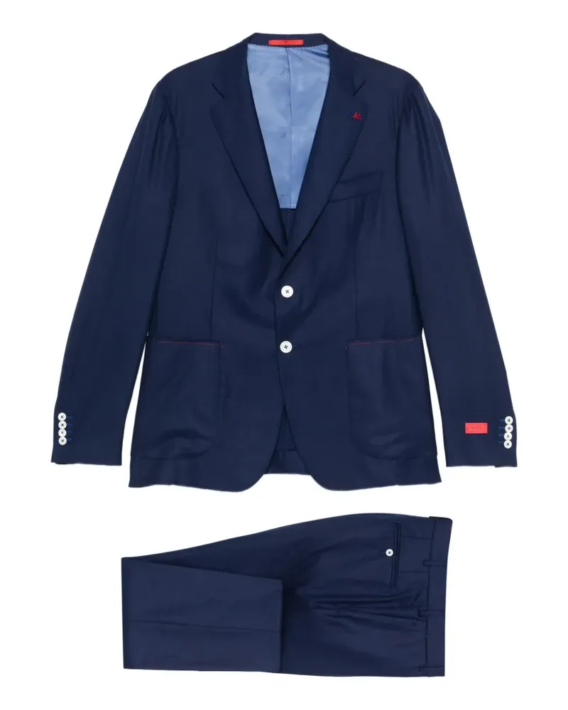 Isaia notched-lapels suit - Blau Blau