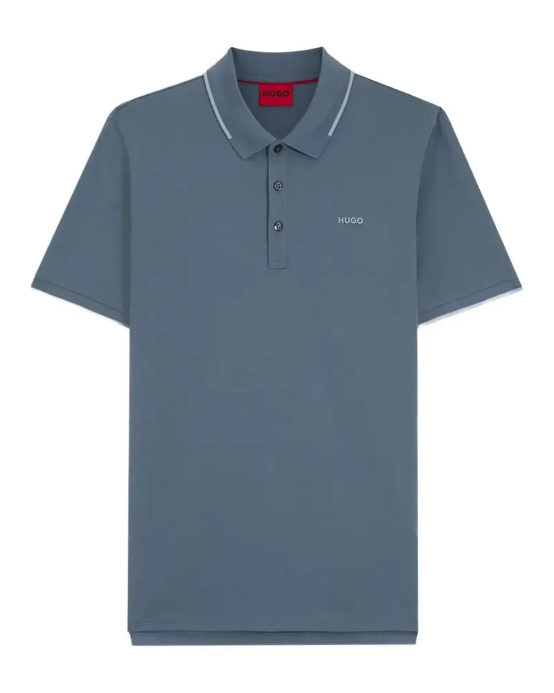 HUGO BOSS Poloshirt mit Kontrastkragen - Blau Blau