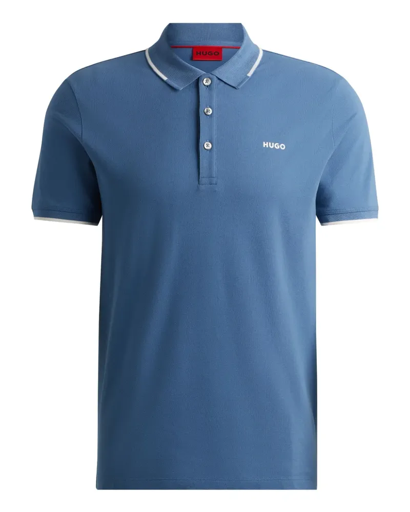 HUGO BOSS Poloshirt mit Kontrastkragen - Blau Blau