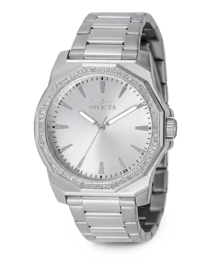 Invicta Speedway crystal-embellished 42mm watch - Silber Silber