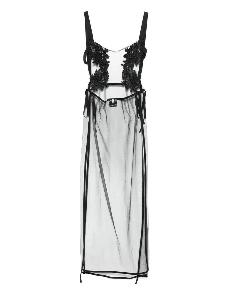 ALCHEMY Semi-transparentes Maxikleid - BLACK Black