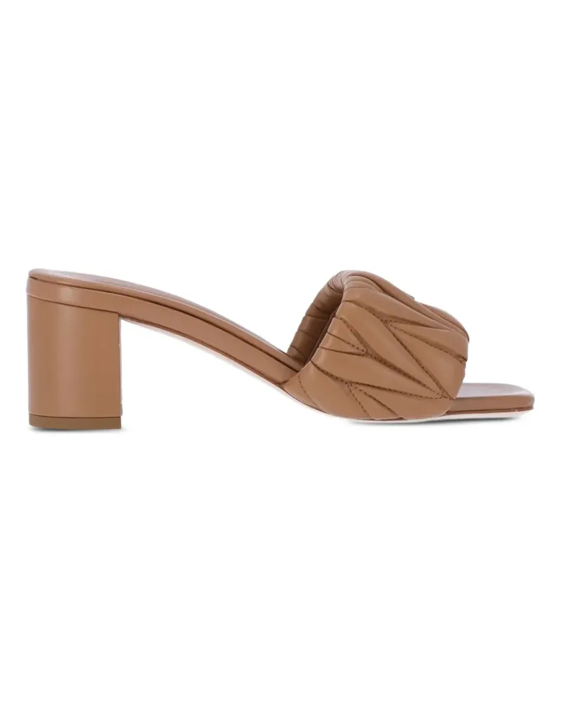 Miu Miu Pantoletten aus Matelasse-Leder - Braun Braun