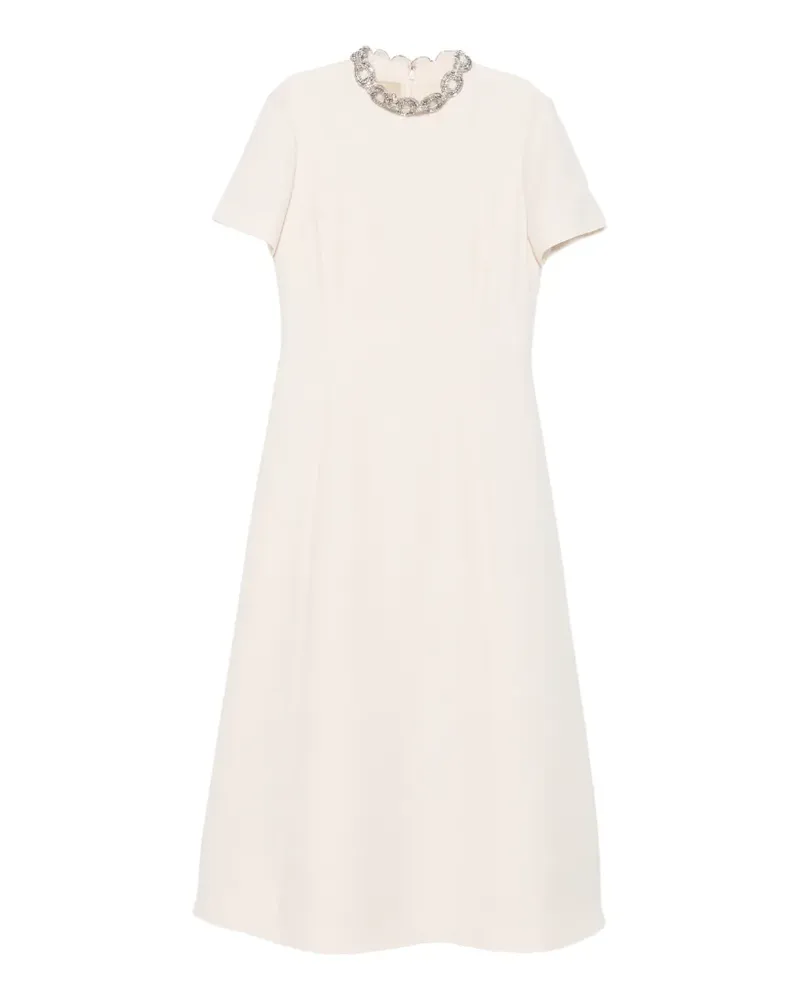 Valentino Garavani crystal-embellished A-line dress - Nude Nude