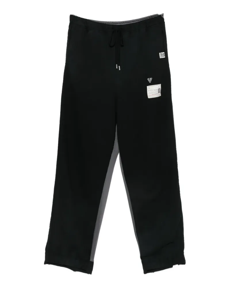 MIHARAYASUHIRO logo-patch panelled track pants - Schwarz Schwarz