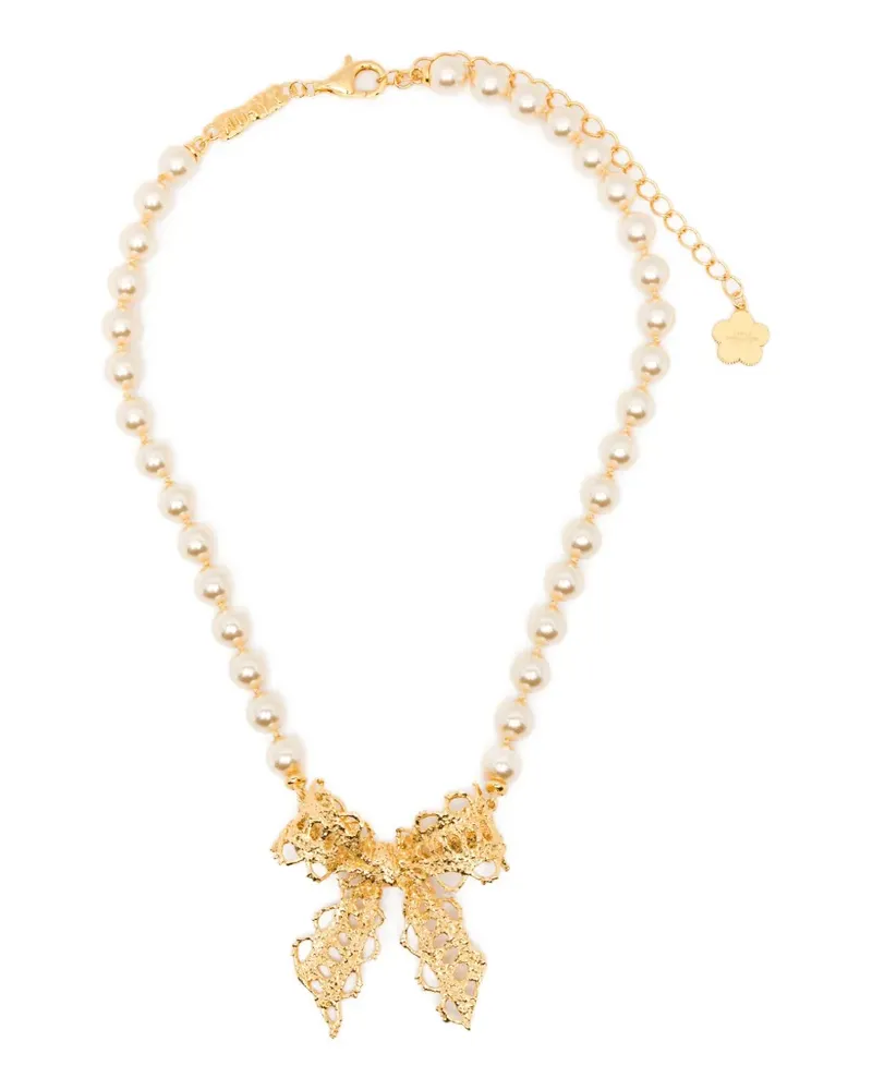 SHUSHU/TONG bow-pendant necklace - Gold Gold