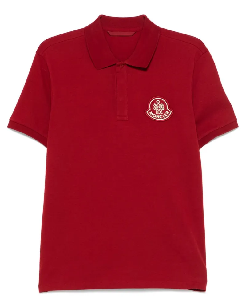 Moncler Poloshirt mit kurzen Ärmeln - Rot Rot