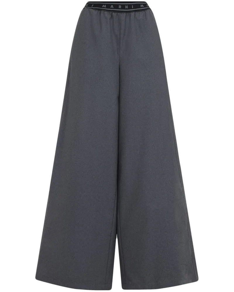 Marni Hose mit Logo-Band - Grau Grau