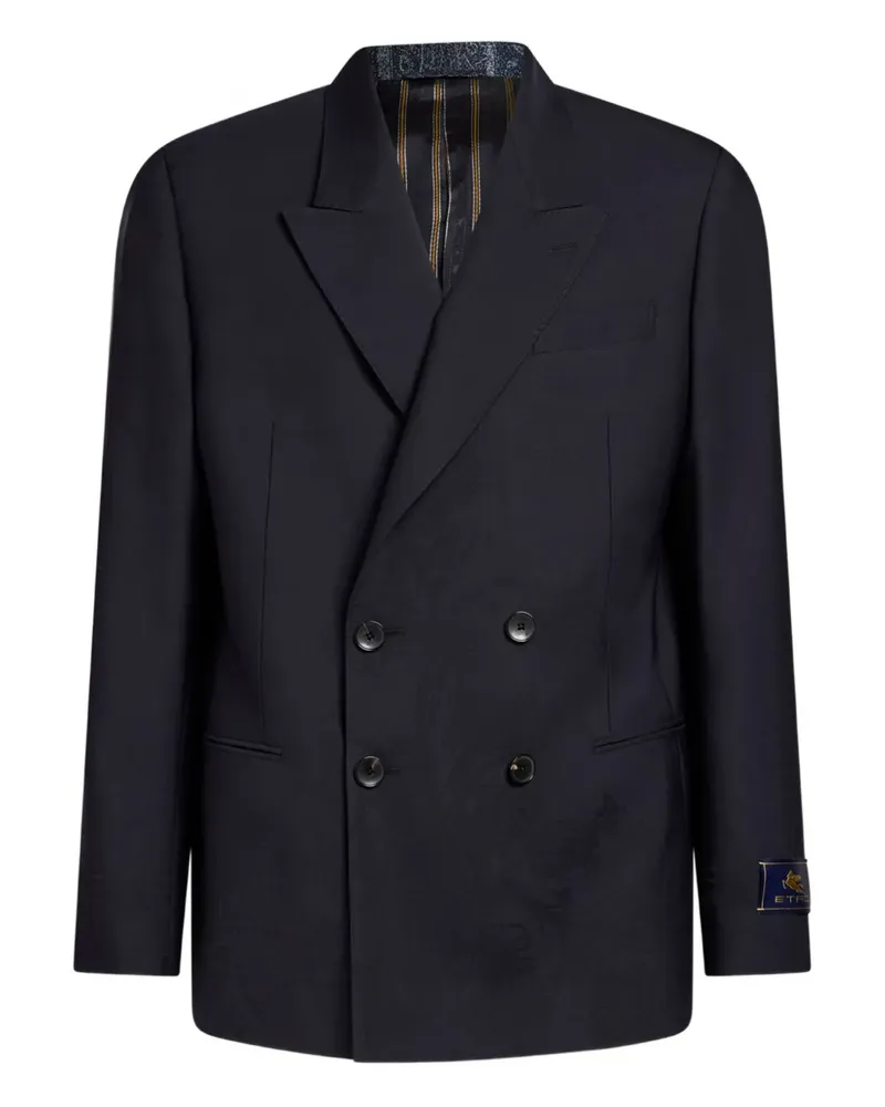 Etro Doppelreihiges Sakko - Blau Blau