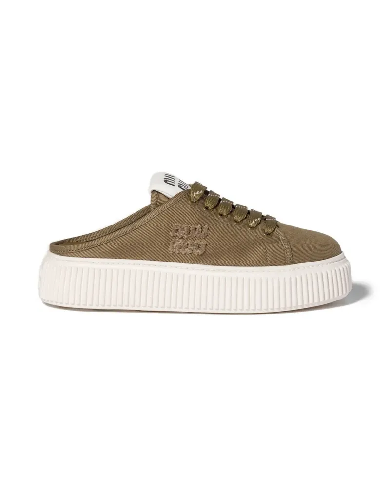 Miu Miu denim sneaker mules - Grün Grün