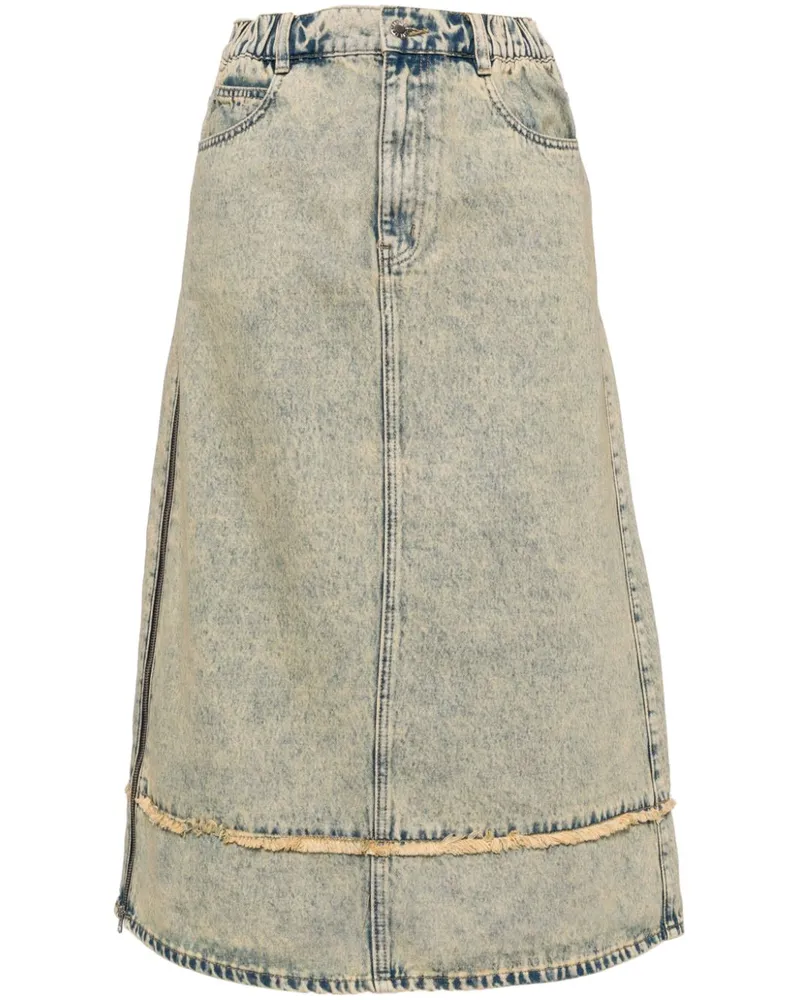 Izzue Ausgeblichener Jeansrock - Blau Blau