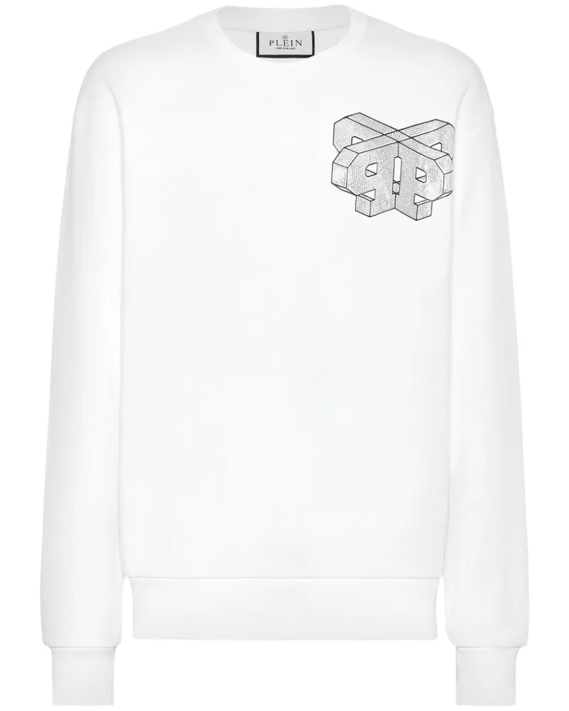 Philipp Plein Wire Frame Sweatshirt aus Jersey - Weiß Weiß