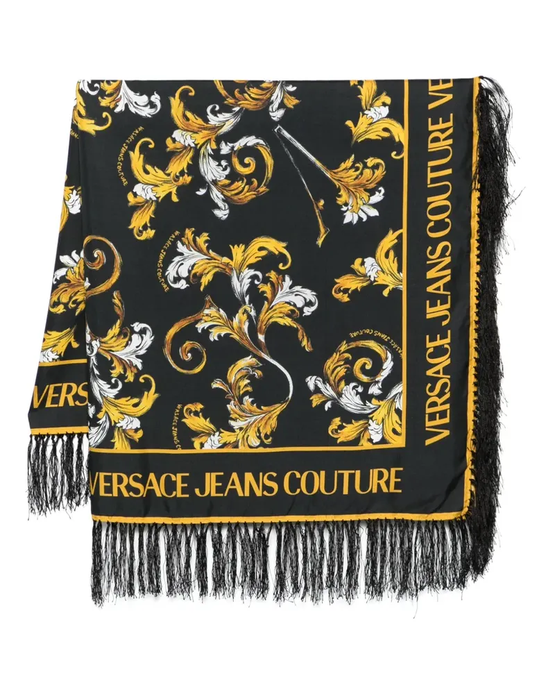 Versace Jeans Schal mit Fransen - Schwarz Schwarz