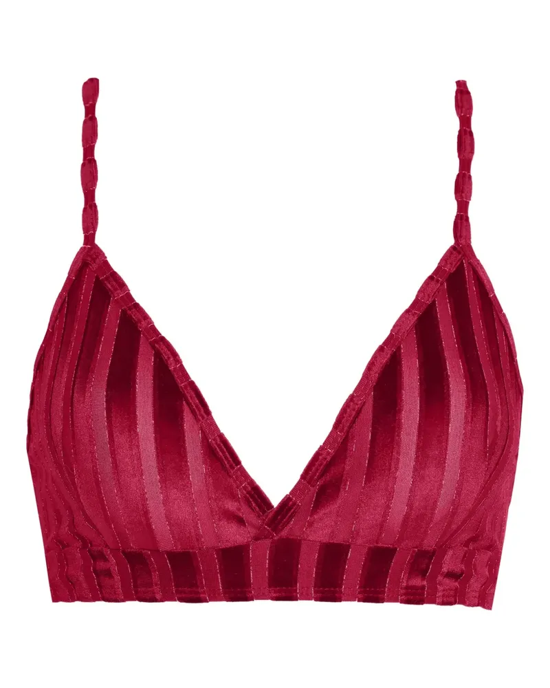 Amir Slama x Astrid gestreiftes Cropped-Top - Rot Rot