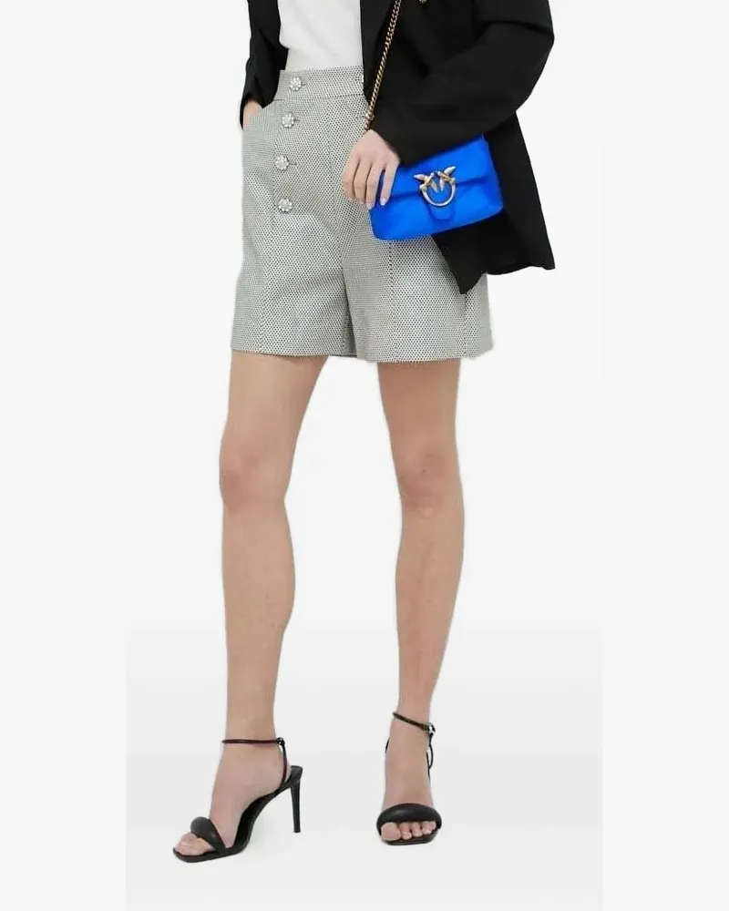Custommade Shorts mit verzierter Tasche - Weiß Weiß