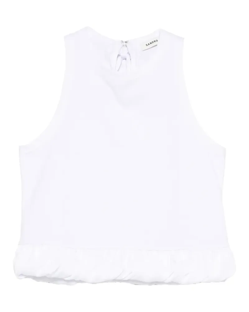 Sandro Top mit Rüschen - Weiß Weiß
