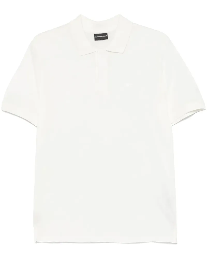 Emporio Armani Poloshirt mit Logo-Stickerei - Weiß Weiß