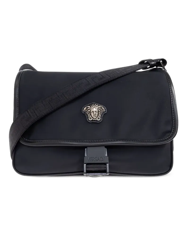 Versace La Medusa Kuriertasche mit Schnalle - Schwarz Schwarz