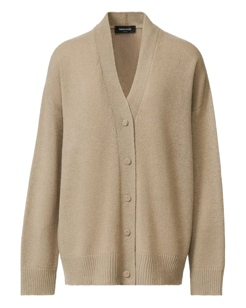 Fabiana Filippi Cardigan mit V-Ausschnitt - Nude Nude