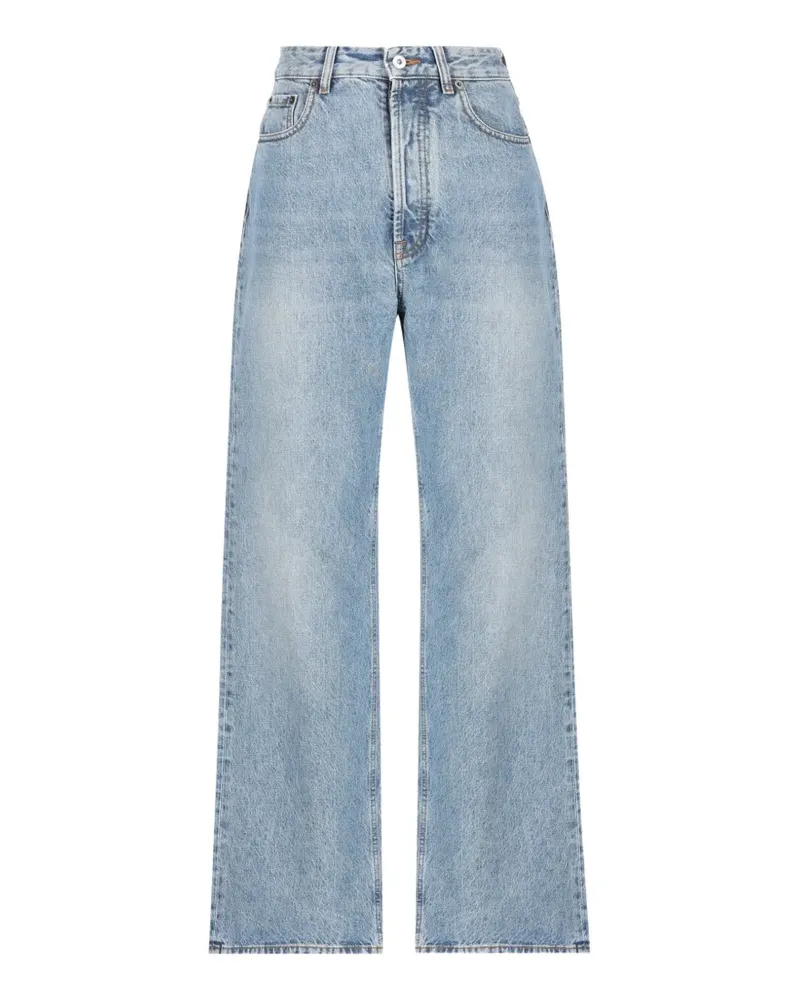Miu Miu logo-embroidered jeans - Blau Blau