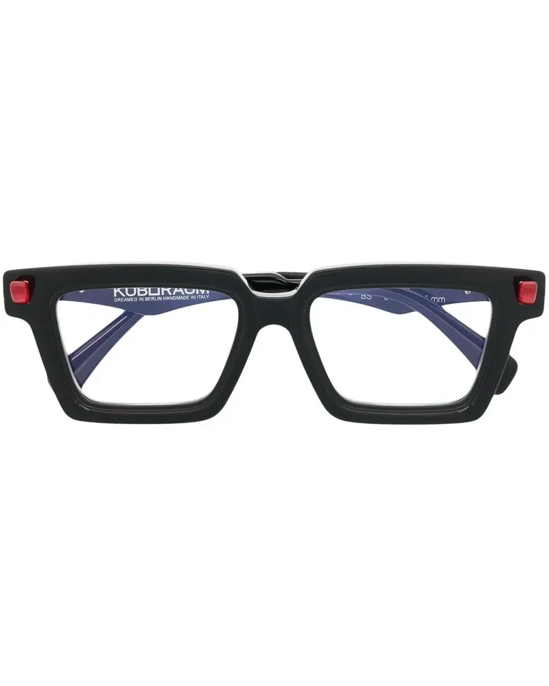 KUBORAUM Brille mit eckigem Gestell - Schwarz Schwarz