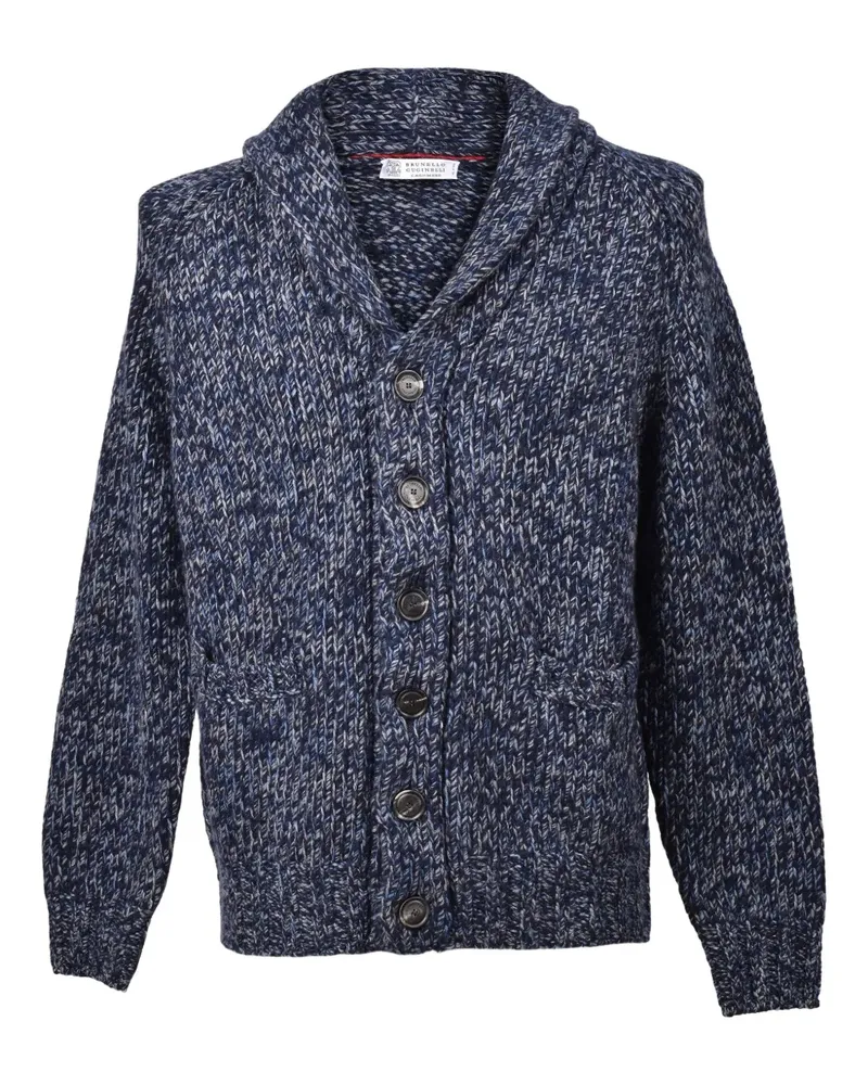 Brunello Cucinelli Cardigan mit Schalkragen - Blau Blau