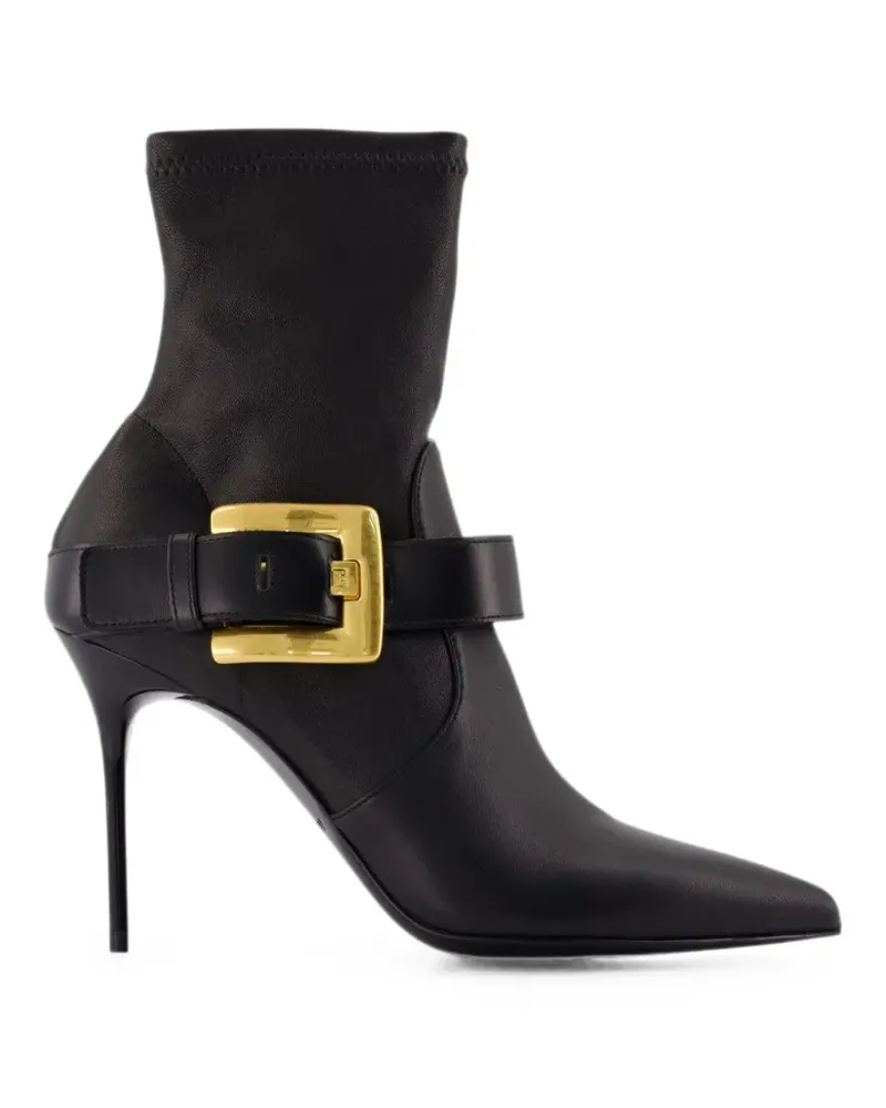 Balmain Anthem buckle-fastening ankle boots - Schwarz Schwarz