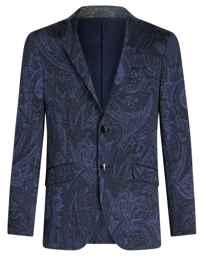 Etro Sakko mit Paisleymuster - Blau Blau