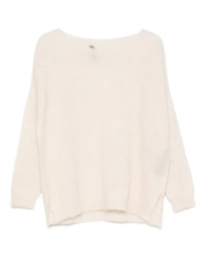 D.EXTERIOR side-slit sweater - Nude Nude