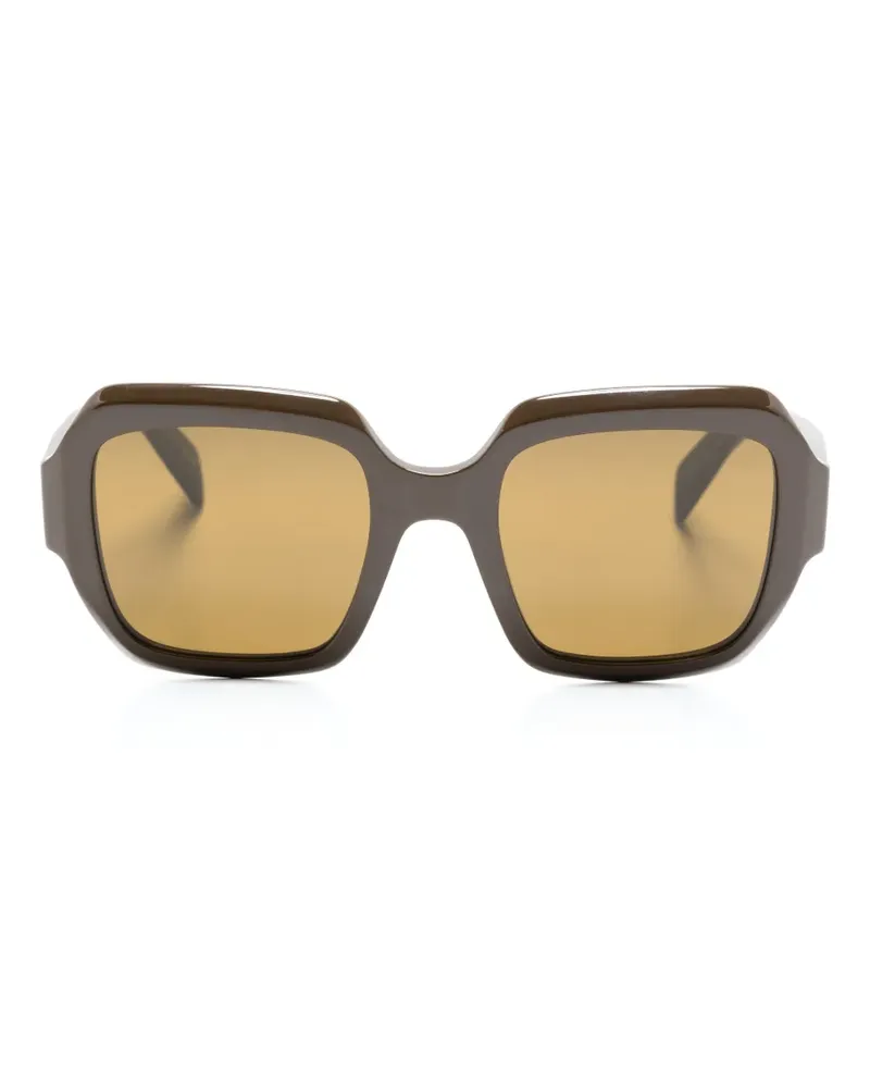 Prada Sonnenbrille mit Oversized-Gestell - Braun Braun