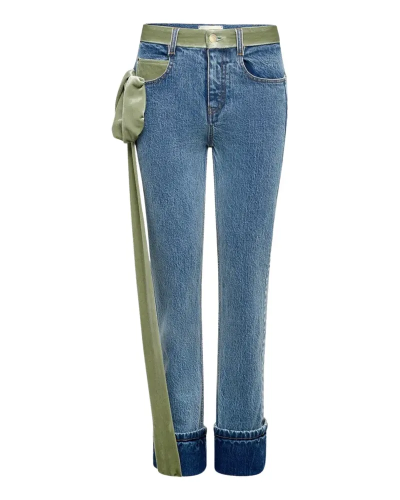 Hellessy Rin velvet-trim jeans - Blau Blau