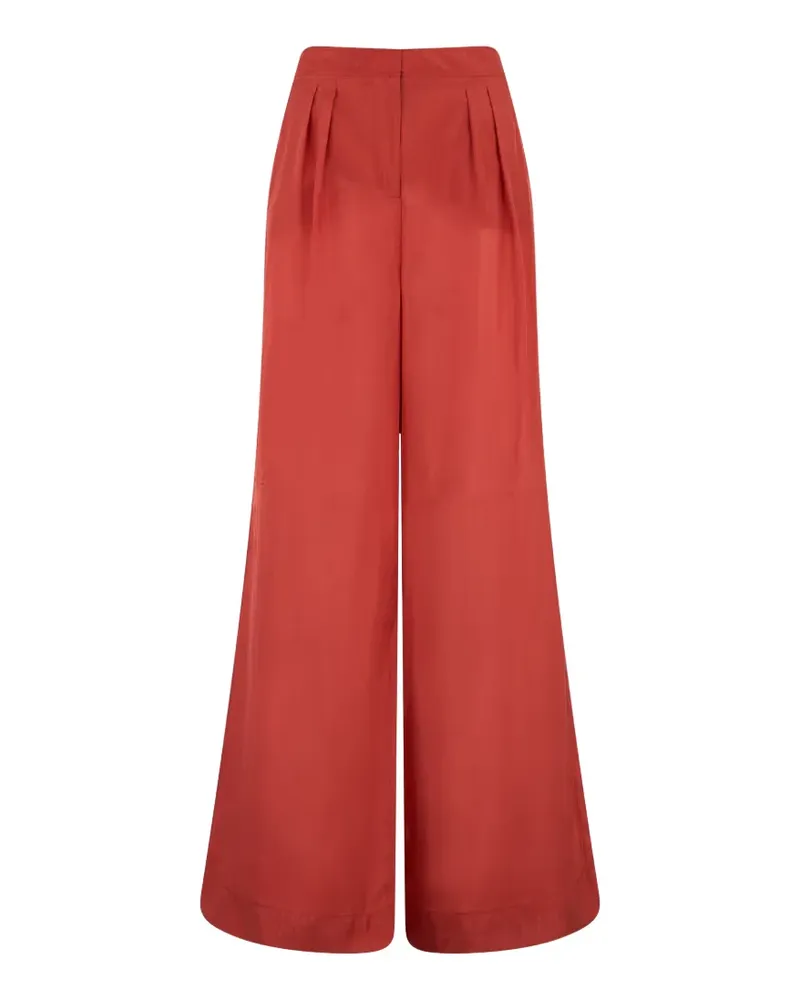 Alberta Ferretti High-Waist-Hose mit weitem Bein - Rot Rot