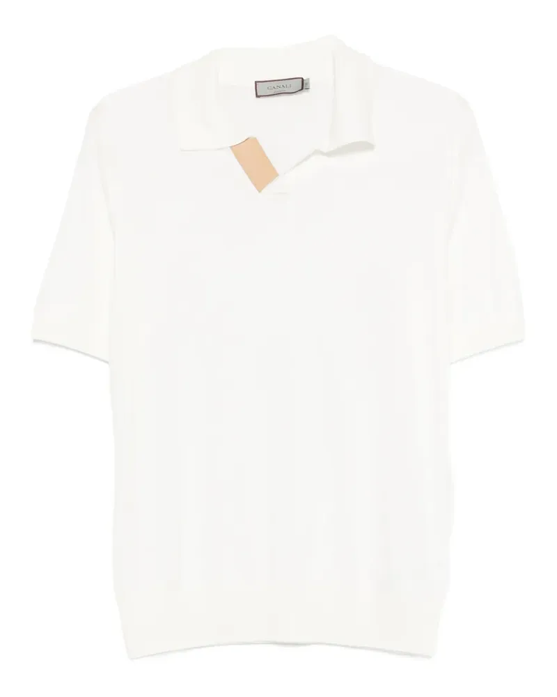 Canali Klassisches T-Shirt - Weiß Weiß
