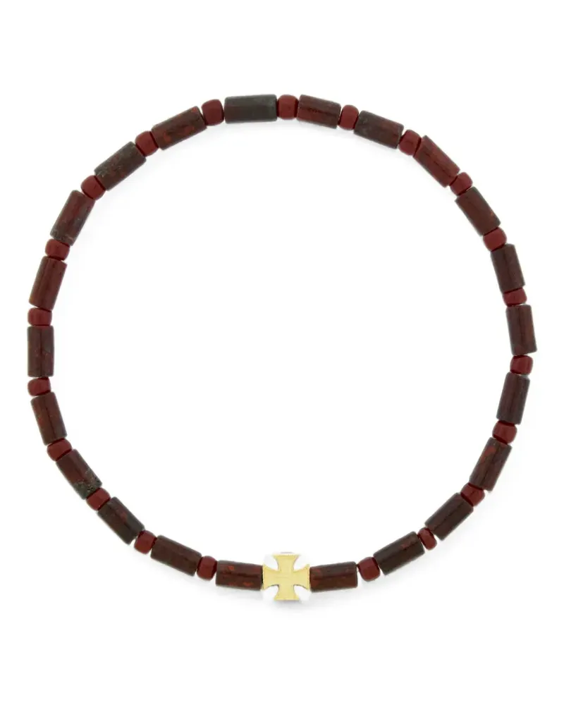 Luis Morais Maltese Cross Armband mit Jaspis - Gold Gold