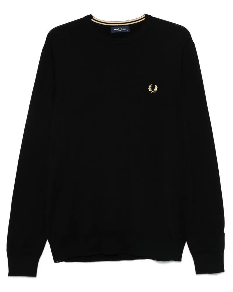 Fred Perry Pullover mit Logo-Stickerei - Schwarz Schwarz