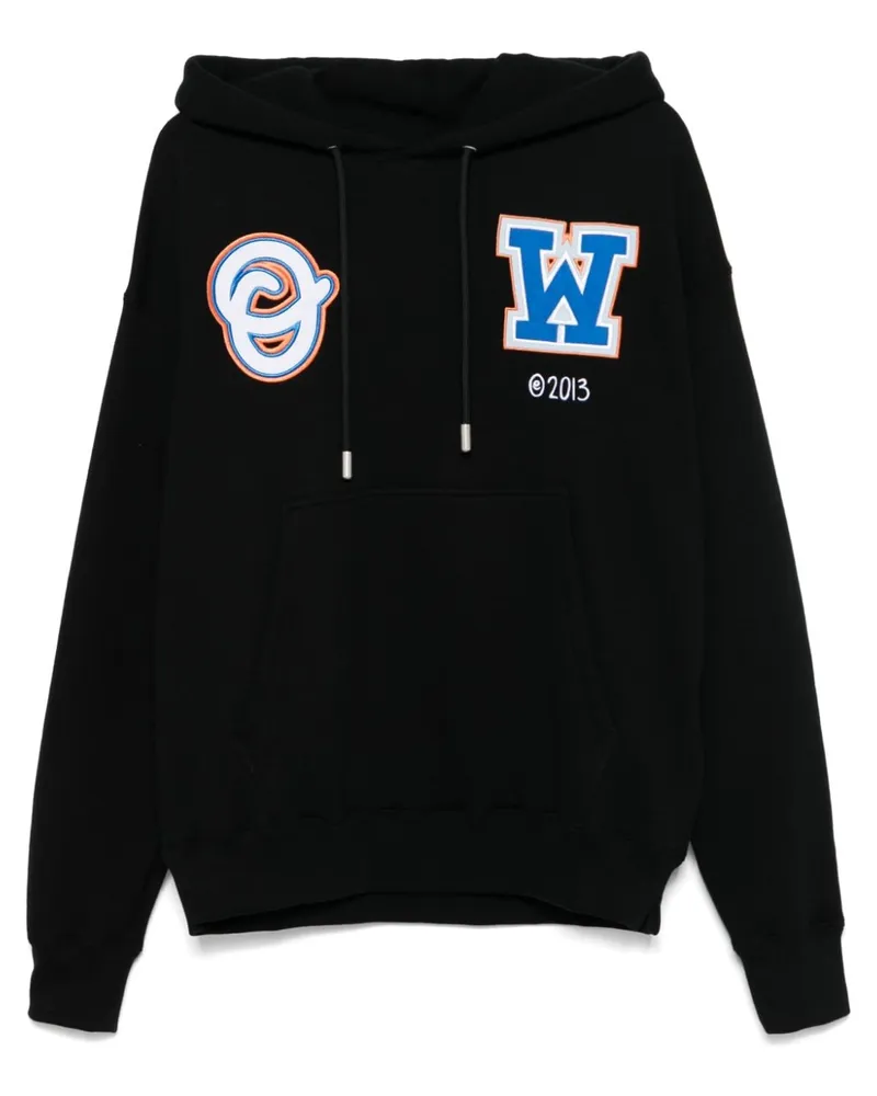 OFF-WHITE Wiz Skate-Hoodie mit Patch - Schwarz Schwarz