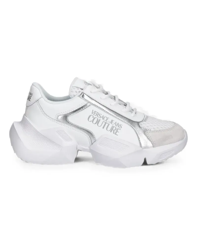 Versace Jeans logo-print panelled sneakers - Weiß Weiß