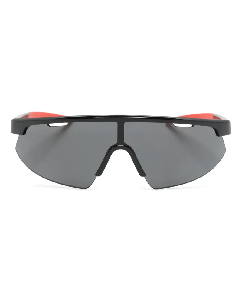 Ferrari Sonnenbrille mit Shield-Gestell - Schwarz Schwarz