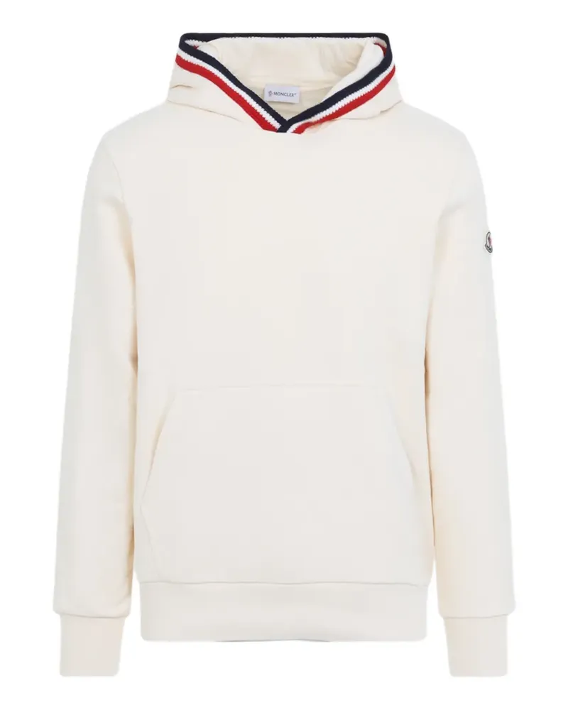 Moncler striped-trim hoodie - Weiß Weiß