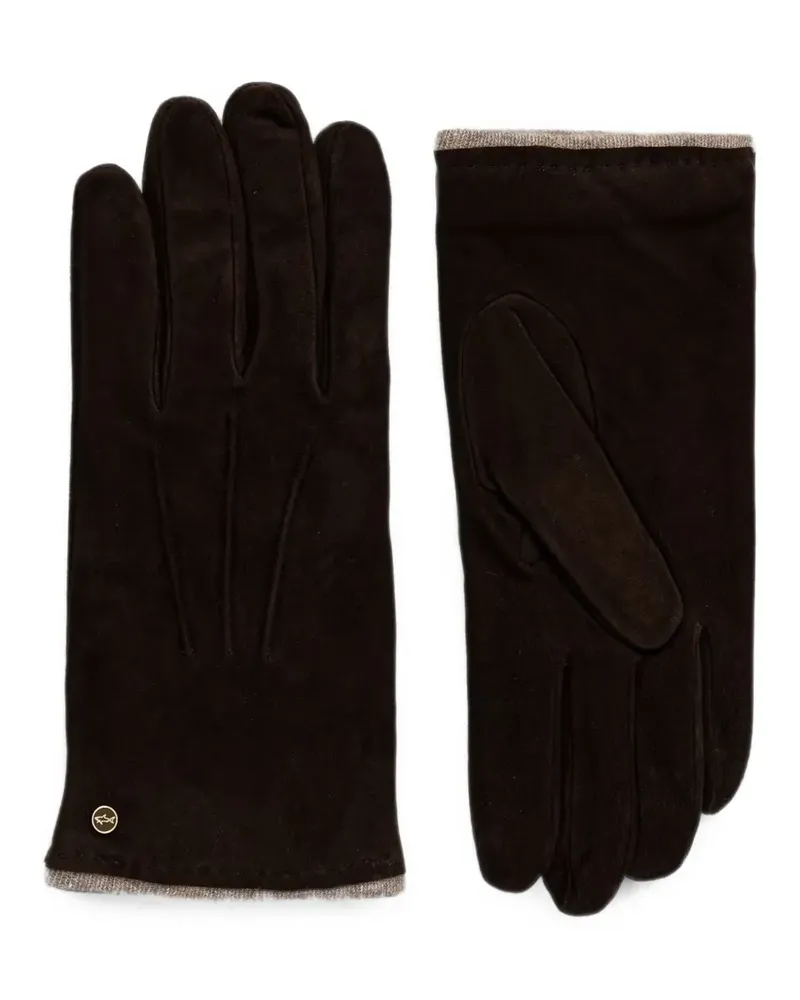 Paul & Shark Handschuhe mit Logo-Schild - Braun Braun