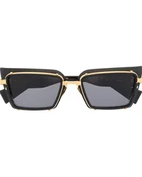 Balmain Eckige Admirable Sonnenbrille Schwarz