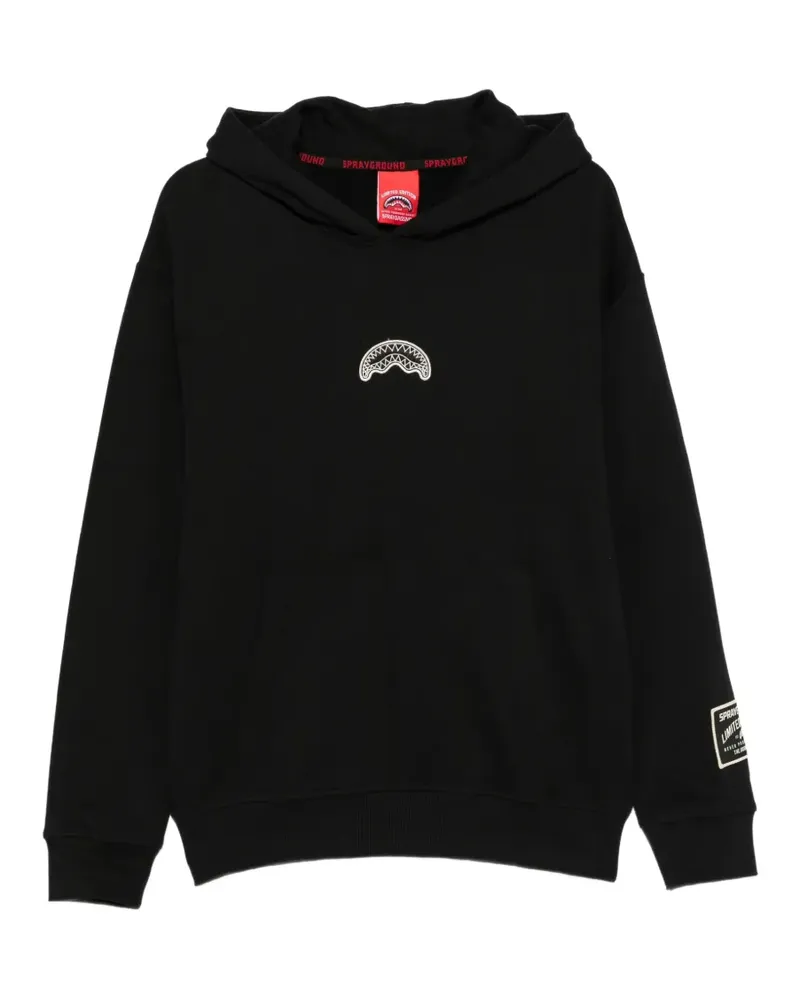 Sprayground Pure Regular-Fit-Hoodie mit Logo-Patch - Schwarz Schwarz