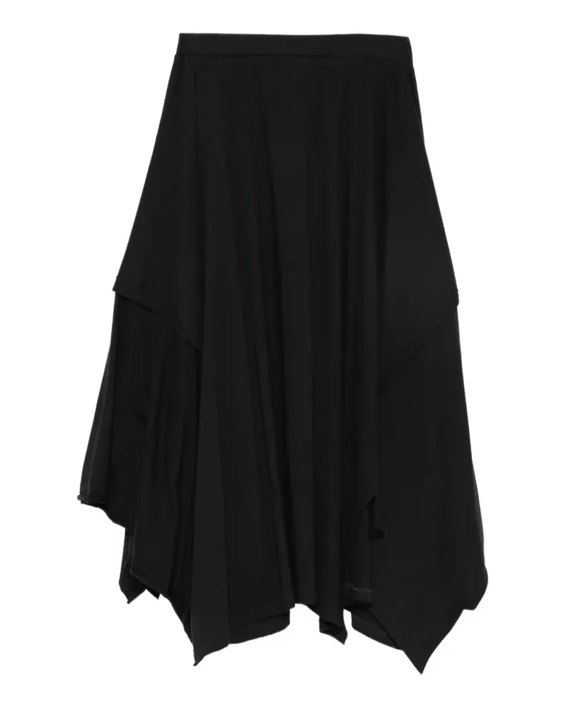 Yohji Yamamoto Asymmetrischer Rock - Schwarz Schwarz
